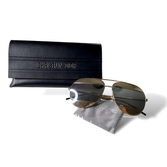 Christian Dior “Linda Farrow” Mirrored Split Aviator Sunglasses - Picture 7 of 12